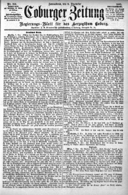 Coburger Zeitung Samstag 9. Dezember 1882