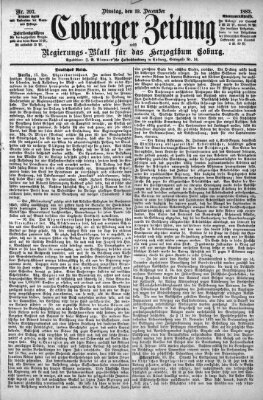 Coburger Zeitung Dienstag 19. Dezember 1882