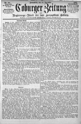 Coburger Zeitung Samstag 23. Dezember 1882