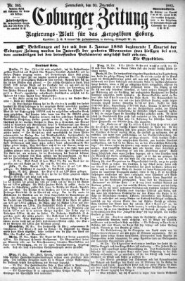 Coburger Zeitung Samstag 30. Dezember 1882