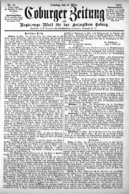 Coburger Zeitung Dienstag 27. März 1883