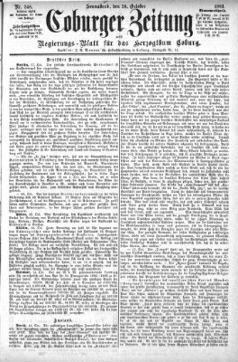 Coburger Zeitung Samstag 20. Oktober 1883