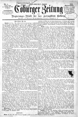 Coburger Zeitung Mittwoch 2. Januar 1884