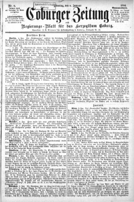 Coburger Zeitung Dienstag 8. Januar 1884