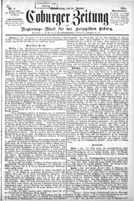 Coburger Zeitung Donnerstag 10. Januar 1884