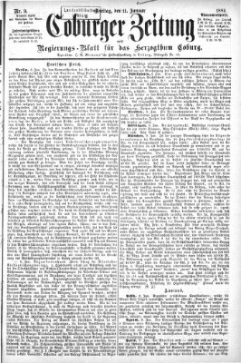 Coburger Zeitung Freitag 11. Januar 1884