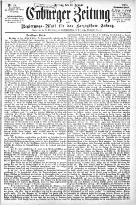 Coburger Zeitung Freitag 18. Januar 1884