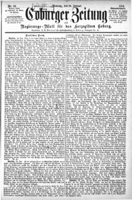 Coburger Zeitung Montag 28. Januar 1884