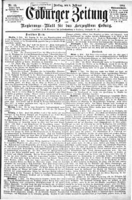 Coburger Zeitung Freitag 8. Februar 1884