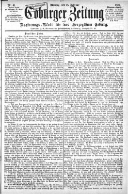 Coburger Zeitung Montag 18. Februar 1884