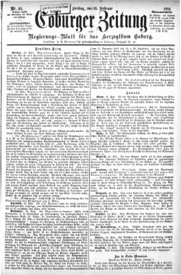 Coburger Zeitung Freitag 22. Februar 1884