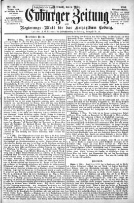 Coburger Zeitung Mittwoch 5. März 1884