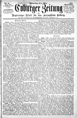 Coburger Zeitung Donnerstag 6. März 1884