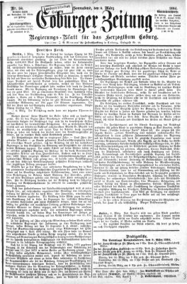 Coburger Zeitung Samstag 8. März 1884