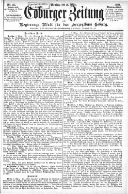 Coburger Zeitung Montag 10. März 1884