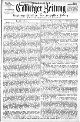 Coburger Zeitung Mittwoch 23. April 1884