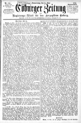 Coburger Zeitung Donnerstag 15. Mai 1884