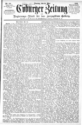 Coburger Zeitung Dienstag 20. Mai 1884