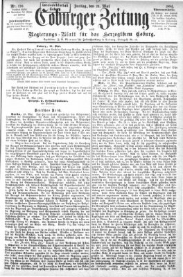 Coburger Zeitung Freitag 23. Mai 1884