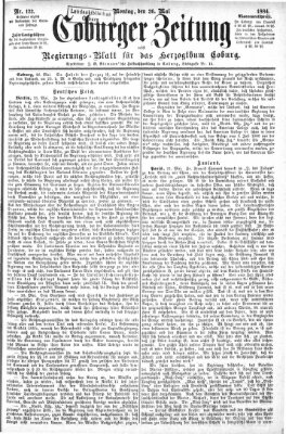 Coburger Zeitung Montag 26. Mai 1884