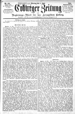 Coburger Zeitung Dienstag 3. Juni 1884