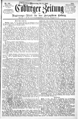 Coburger Zeitung Donnerstag 12. Juni 1884