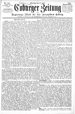 Coburger Zeitung Dienstag 17. Juni 1884