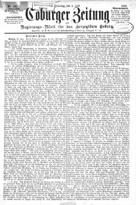 Coburger Zeitung Dienstag 1. Juli 1884