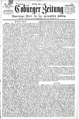 Coburger Zeitung Freitag 4. Juli 1884