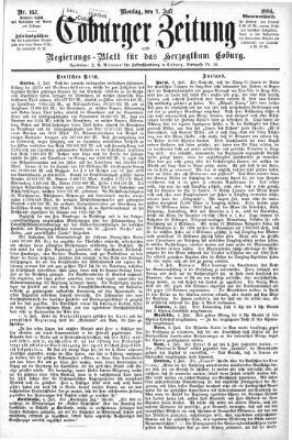 Coburger Zeitung Montag 7. Juli 1884