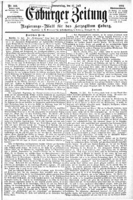 Coburger Zeitung Donnerstag 17. Juli 1884