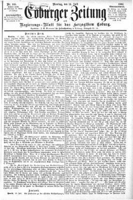 Coburger Zeitung Montag 21. Juli 1884