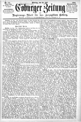 Coburger Zeitung Montag 28. Juli 1884