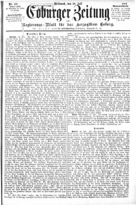 Coburger Zeitung Mittwoch 30. Juli 1884