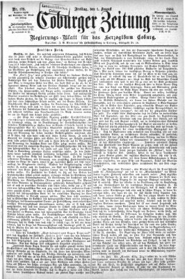 Coburger Zeitung Freitag 1. August 1884