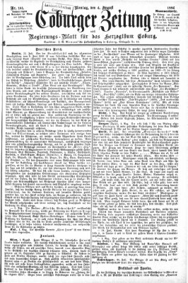 Coburger Zeitung Montag 4. August 1884