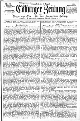 Coburger Zeitung Samstag 9. August 1884