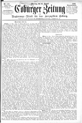 Coburger Zeitung Montag 25. August 1884