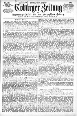 Coburger Zeitung Montag 6. Oktober 1884