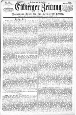 Coburger Zeitung Freitag 10. Oktober 1884