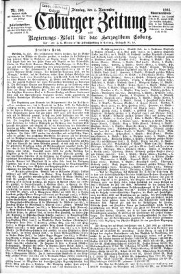 Coburger Zeitung Dienstag 4. November 1884