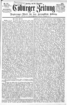 Coburger Zeitung Freitag 28. November 1884