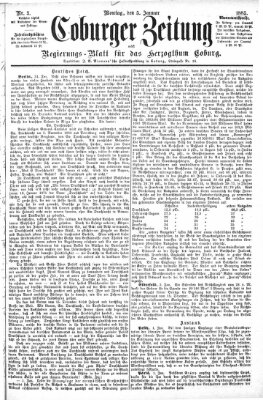 Coburger Zeitung Montag 5. Januar 1885