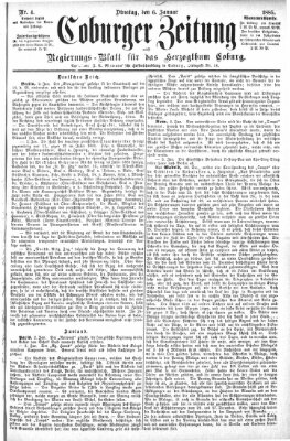 Coburger Zeitung Dienstag 6. Januar 1885