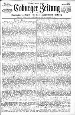 Coburger Zeitung Freitag 16. Januar 1885