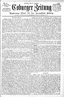 Coburger Zeitung Freitag 23. Januar 1885