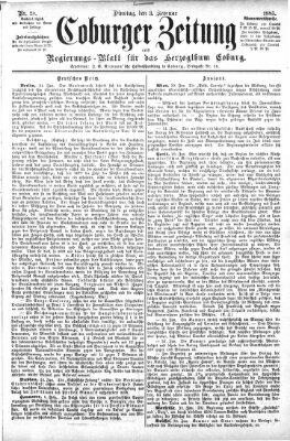 Coburger Zeitung Dienstag 3. Februar 1885