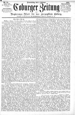 Coburger Zeitung Donnerstag 5. Februar 1885