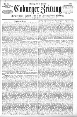 Coburger Zeitung Montag 9. Februar 1885