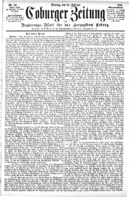 Coburger Zeitung Dienstag 10. Februar 1885